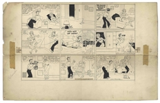 Chic Young Hand-Drawn Blondie Sunday Comic Strip From 1935 -- Baby Dumpling Reminds Us That Every Day Is a New Adventure